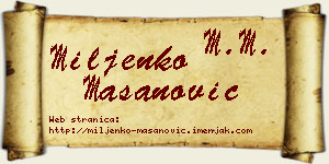 Miljenko Mašanović vizit kartica